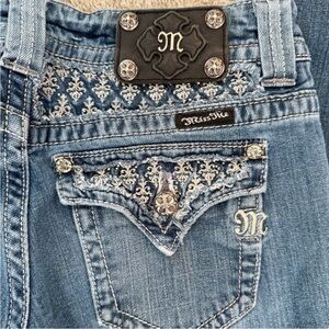 Miss Me Boot Cut Size 29 Embellished Flap Pockets